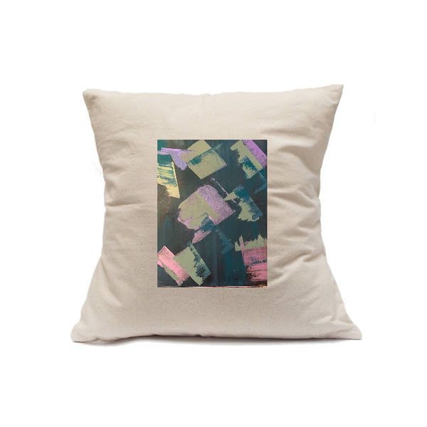 Custom Printed Natural Canvas Pillowcase with Zipper 18"x18"