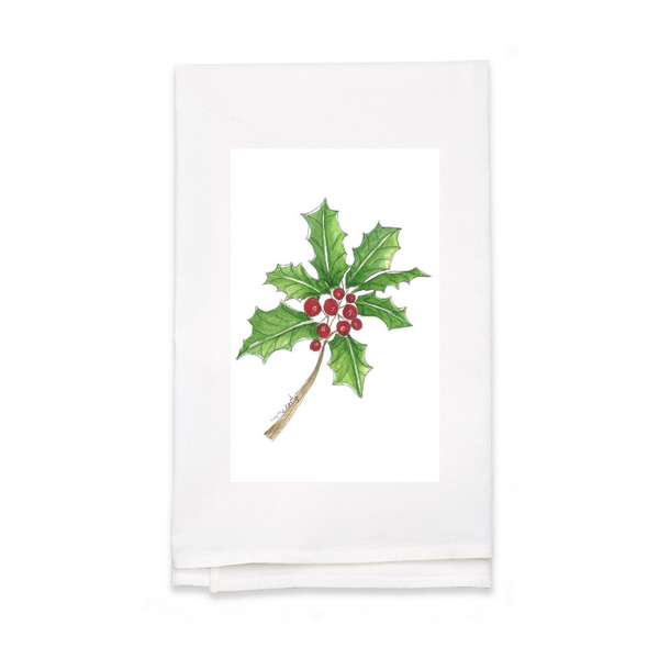Personalized White Flour Sack Tea Towel