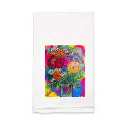 Personalized White Flour Sack Tea Towel