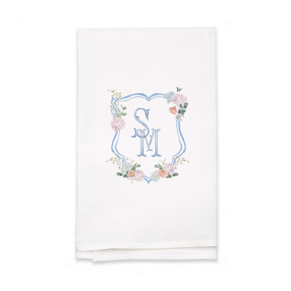 Personalized White Flour Sack Tea Towel