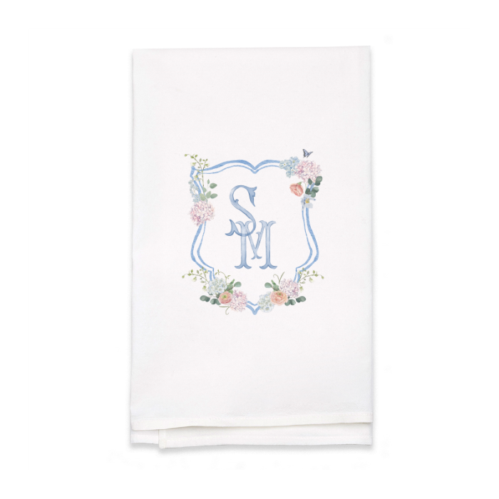 Personalized White Flour Sack Tea Towel