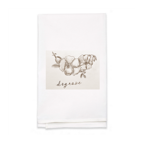 Personalized White Flour Sack Tea Towel