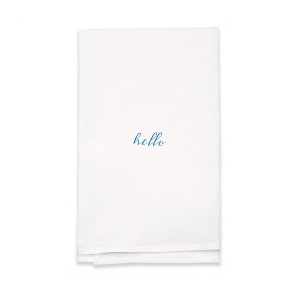 Personalized White Flour Sack Tea Towel