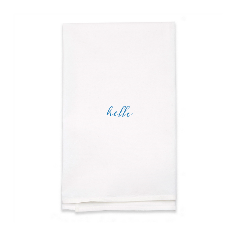 Personalized White Flour Sack Tea Towel