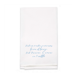 Personalized White Flour Sack Tea Towel