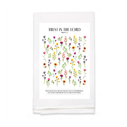 Personalized White Flour Sack Tea Towel