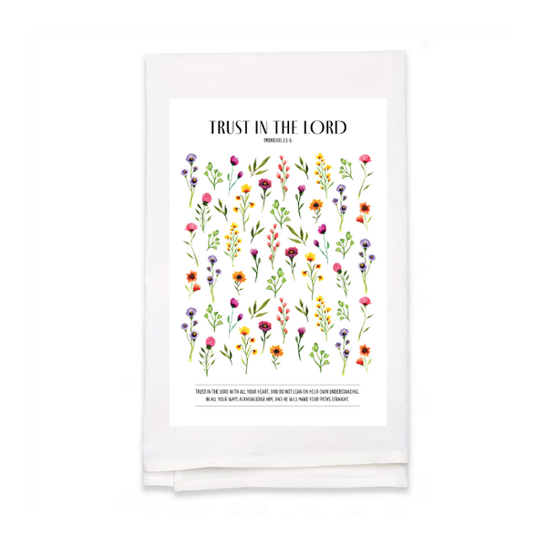 Personalized White Flour Sack Tea Towel