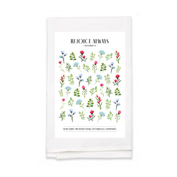 Personalized White Flour Sack Tea Towel