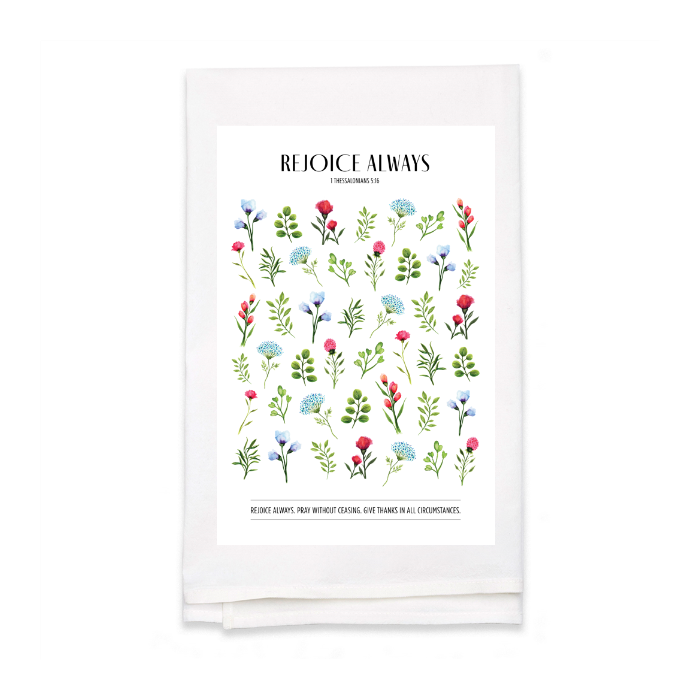 Personalized White Flour Sack Tea Towel