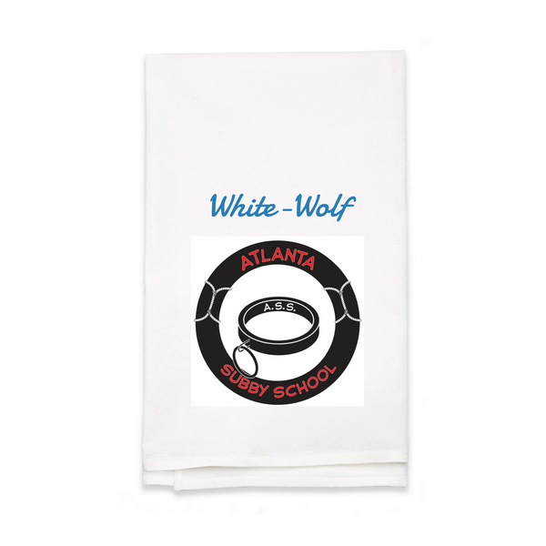 Personalized White Flour Sack Tea Towel