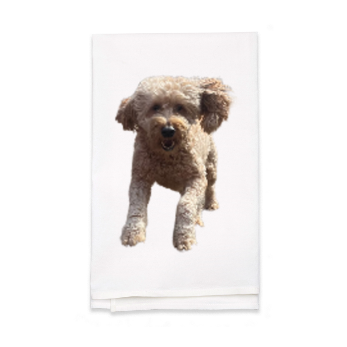 Personalized White Flour Sack Tea Towel