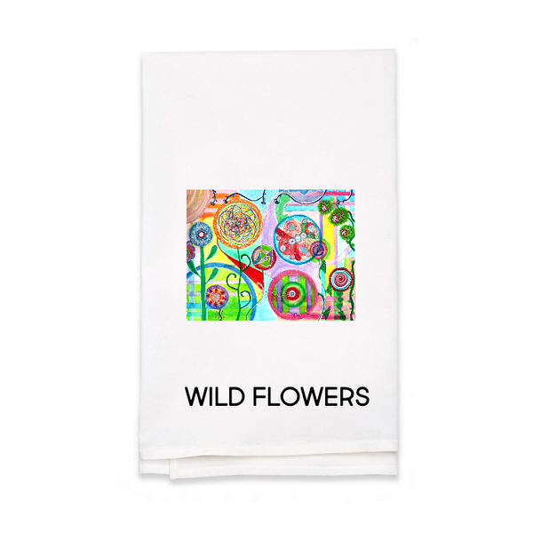 Personalized White Flour Sack Tea Towel