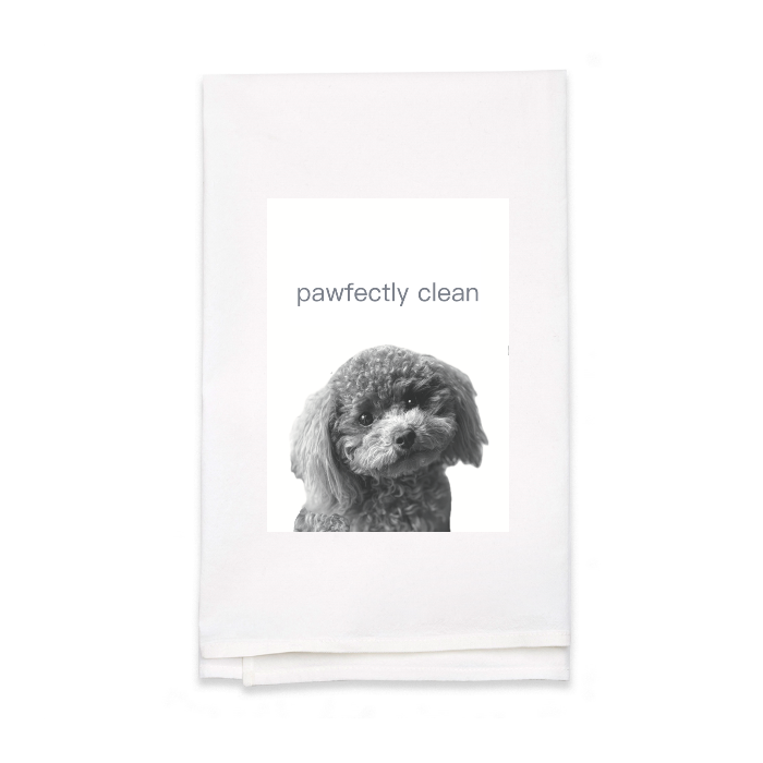 Personalized White Flour Sack Tea Towel