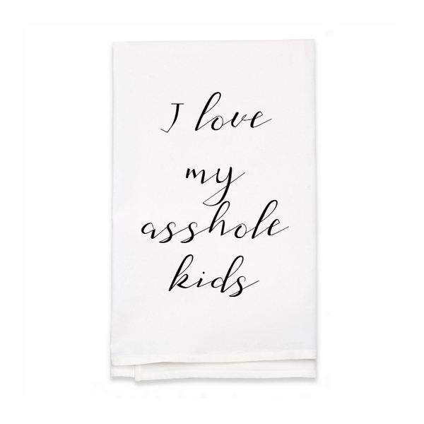Personalized White Flour Sack Tea Towel