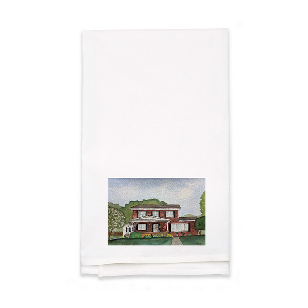 Personalized White Flour Sack Tea Towel