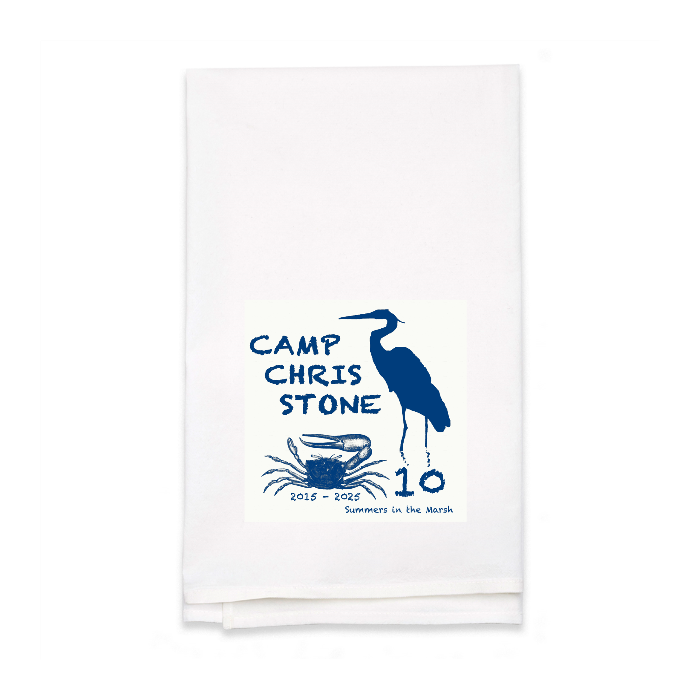 Personalized White Flour Sack Tea Towel