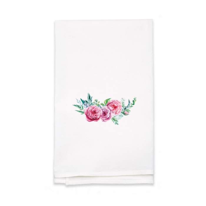 Personalized White Flour Sack Tea Towel