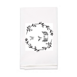 Personalized White Flour Sack Tea Towel