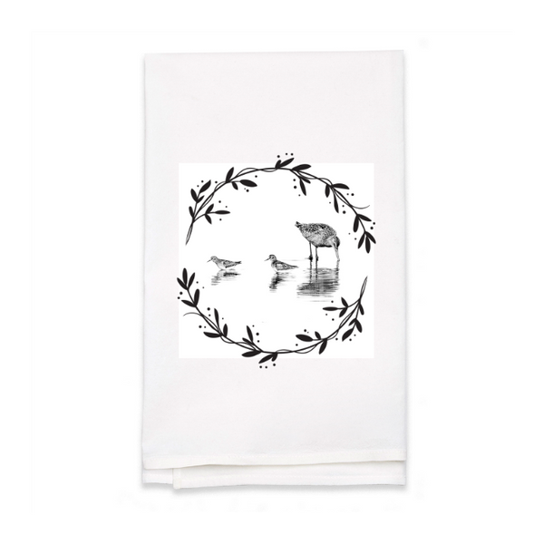 Personalized White Flour Sack Tea Towel