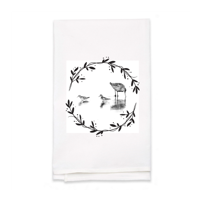 Personalized White Flour Sack Tea Towel