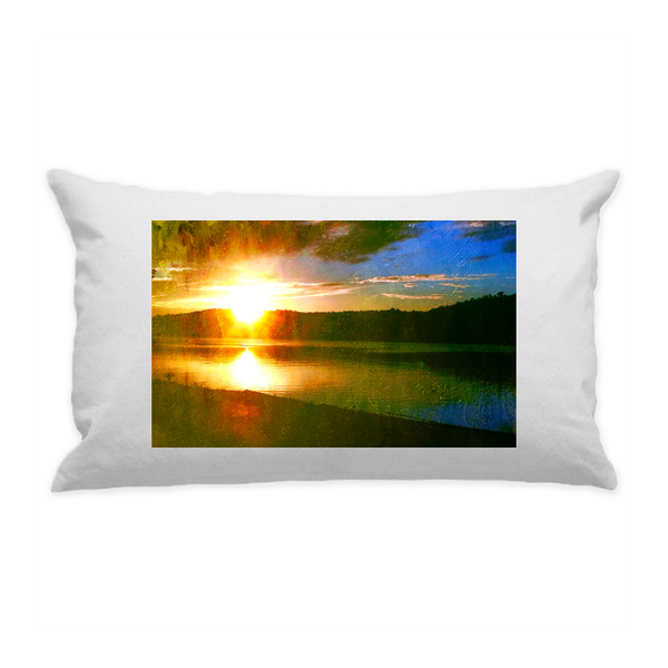 10"x18" White Cotton Canvas Decorative Pillow Case
