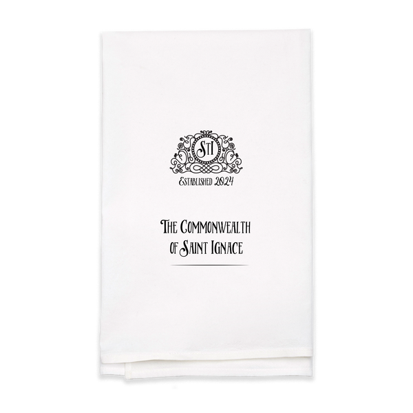 Wedding Monogram Tea Towel - Personalized Kitchen Towel