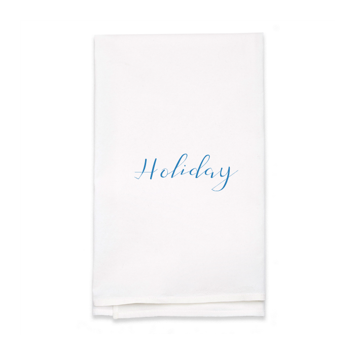 Personalized White Flour Sack Tea Towel