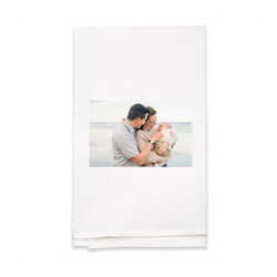 Personalized White Flour Sack Tea Towel