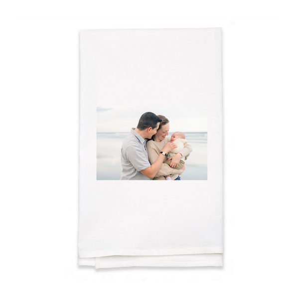 Personalized White Flour Sack Tea Towel