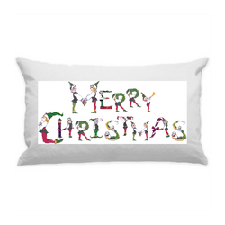 10"x18" White Cotton Canvas Decorative Pillow Case