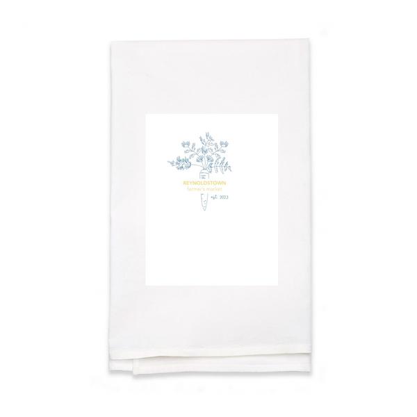 Personalized White Flour Sack Tea Towel