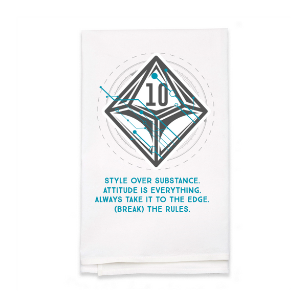 Personalized White Flour Sack Tea Towel