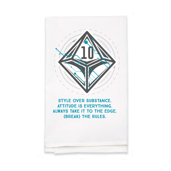 Personalized White Flour Sack Tea Towel