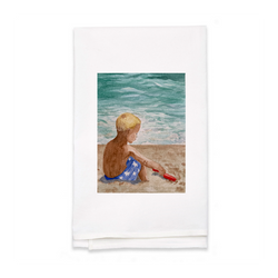 Personalized White Flour Sack Tea Towel