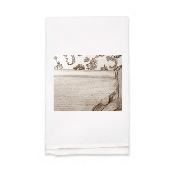 Personalized White Flour Sack Tea Towel