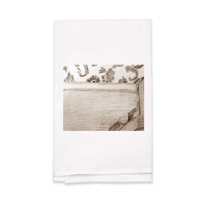 Personalized White Flour Sack Tea Towel