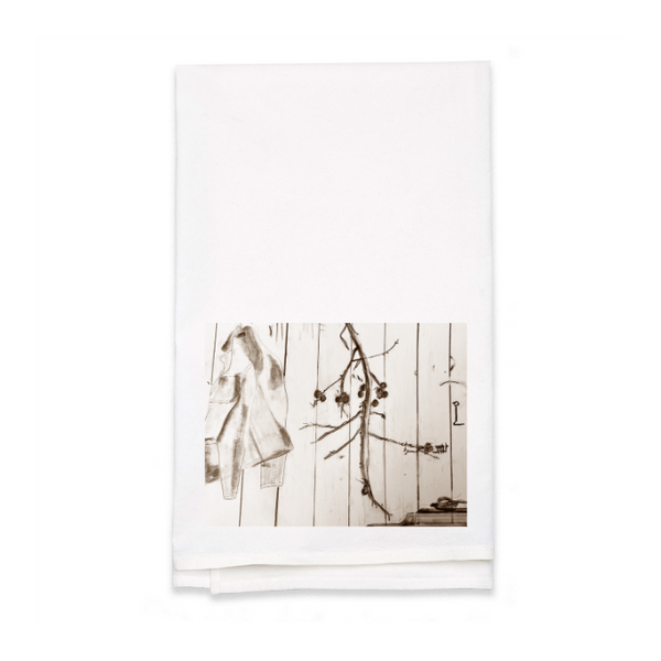 Personalized White Flour Sack Tea Towel
