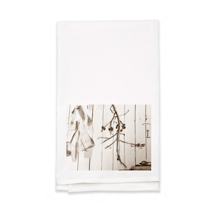 Personalized White Flour Sack Tea Towel