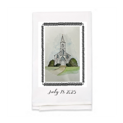 Personalized White Flour Sack Tea Towel