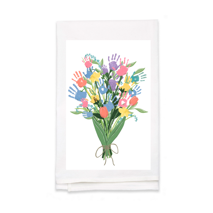 Personalized White Flour Sack Tea Towel