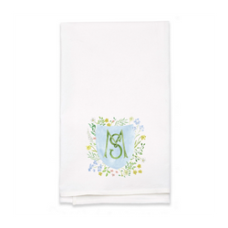 Personalized White Flour Sack Tea Towel