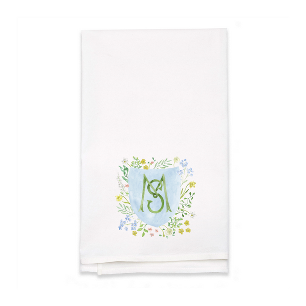 Personalized White Flour Sack Tea Towel
