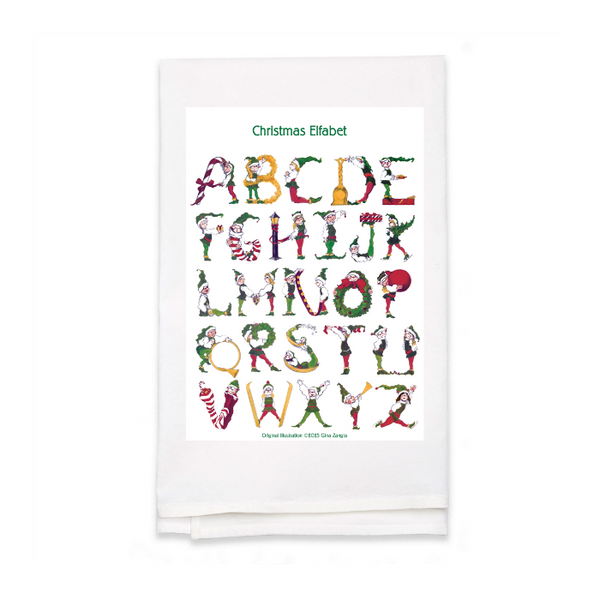 Personalized White Flour Sack Tea Towel