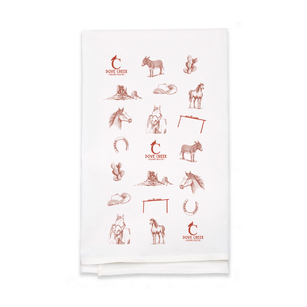 Personalized White Flour Sack Tea Towel