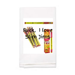Personalized White Flour Sack Tea Towel