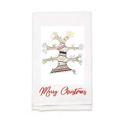Personalized White Flour Sack Tea Towel