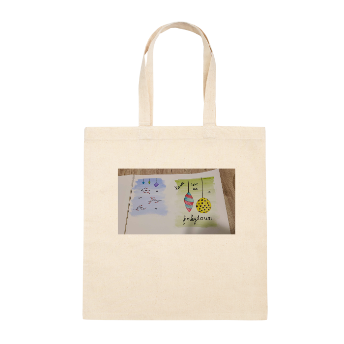Personalized Square Canvas Tote Bag