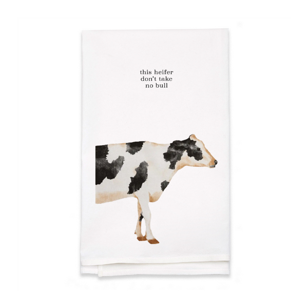 Personalized White Flour Sack Tea Towel