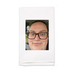 Personalized White Flour Sack Tea Towel