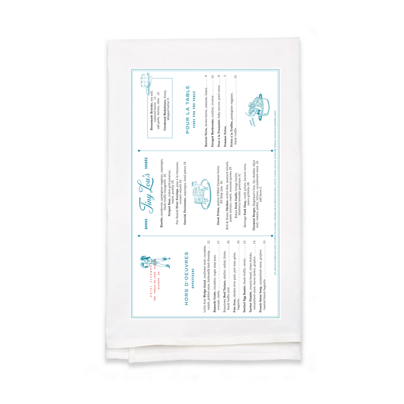Personalized White Flour Sack Tea Towel